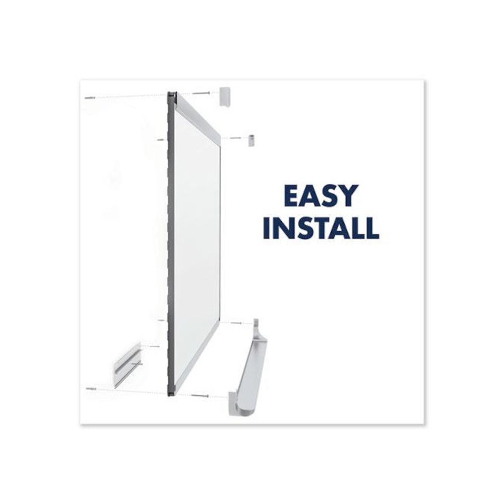 Prestige 2 DuraMax Magnetic Porcelain, 48" x 36", White Surface, Mahogany Finished Fiberboard/Plastic Frame. Picture 8
