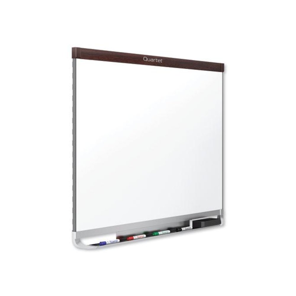 Prestige 2 DuraMax Magnetic Porcelain, 48" x 36", White Surface, Mahogany Finished Fiberboard/Plastic Frame. Picture 3