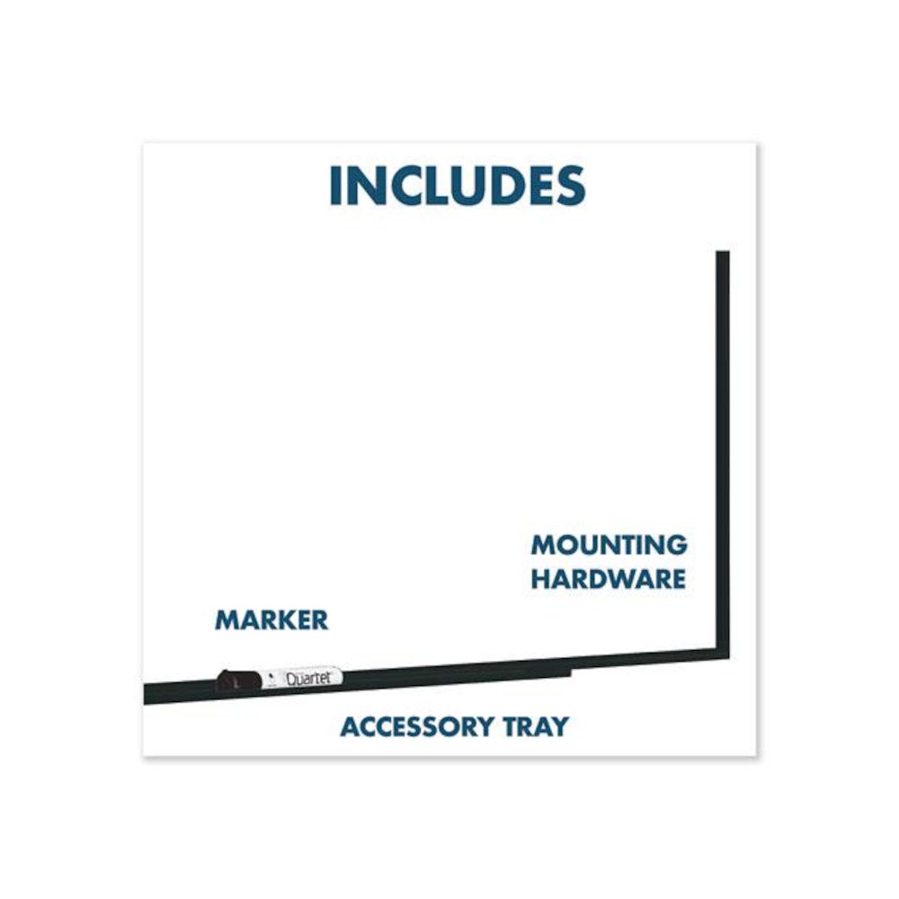 Fusion Nano-Clean Magnetic Whiteboard, 48" x 36", White Surface, Black Aluminum Frame. Picture 9