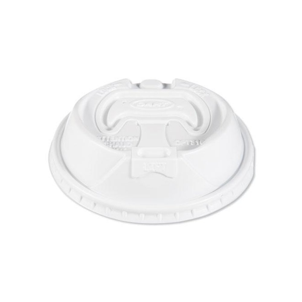 Optima Reclosable Lids for Hot Paper Cups, Fits 10 oz to 24 oz Hot Cups, Plastic, White, 1,000/Carton. Picture 1