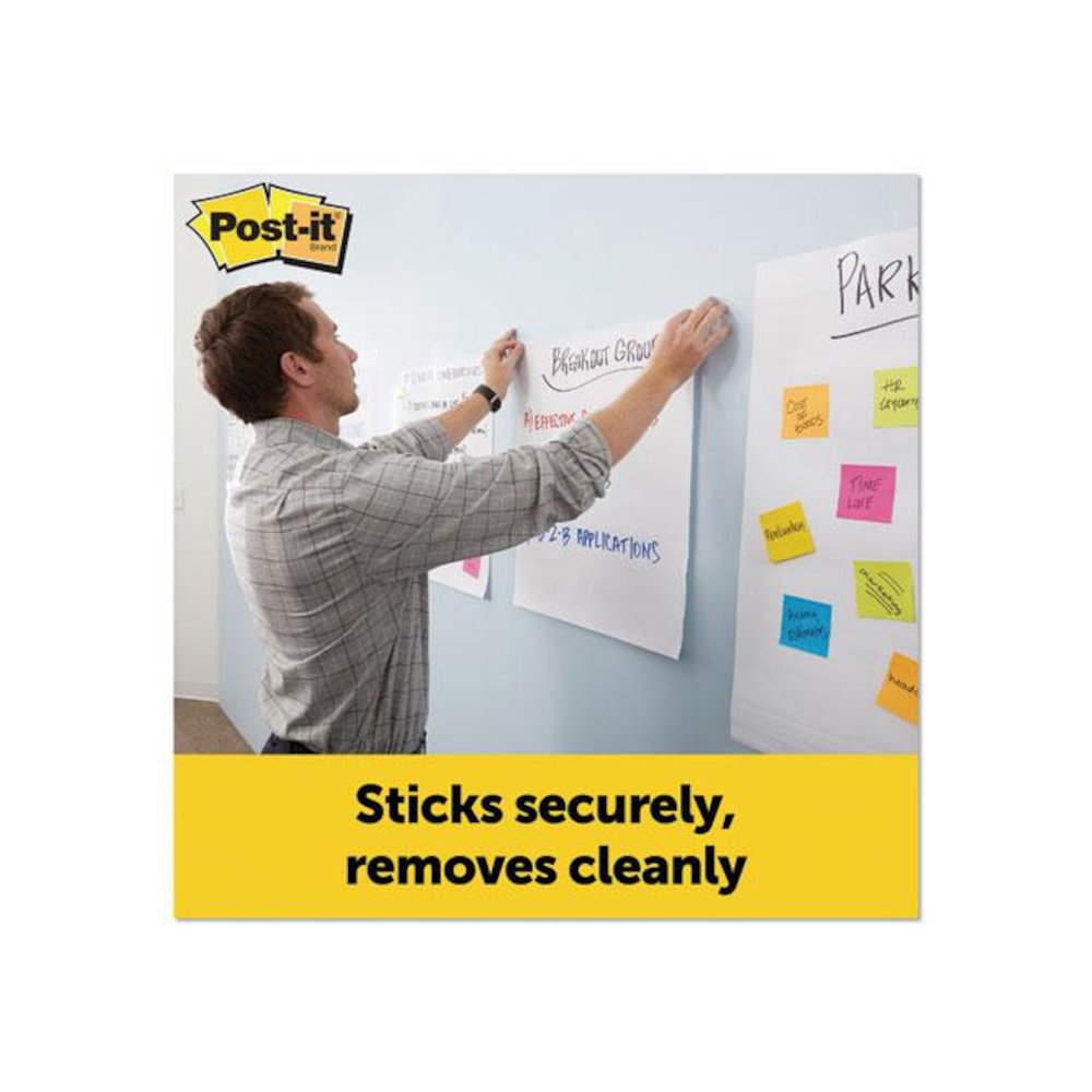 Vertical-Orientation Self-Stick Easel Pads, Unruled, (20) White 15" x 18" Sheets, 2/Pack. Picture 4