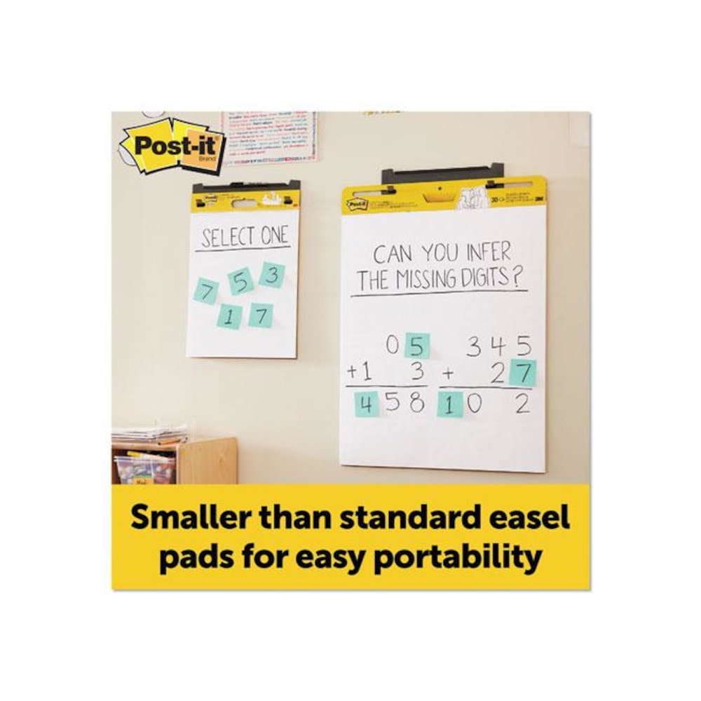 Vertical-Orientation Self-Stick Easel Pads, Unruled, (20) White 15" x 18" Sheets, 2/Pack. Picture 6