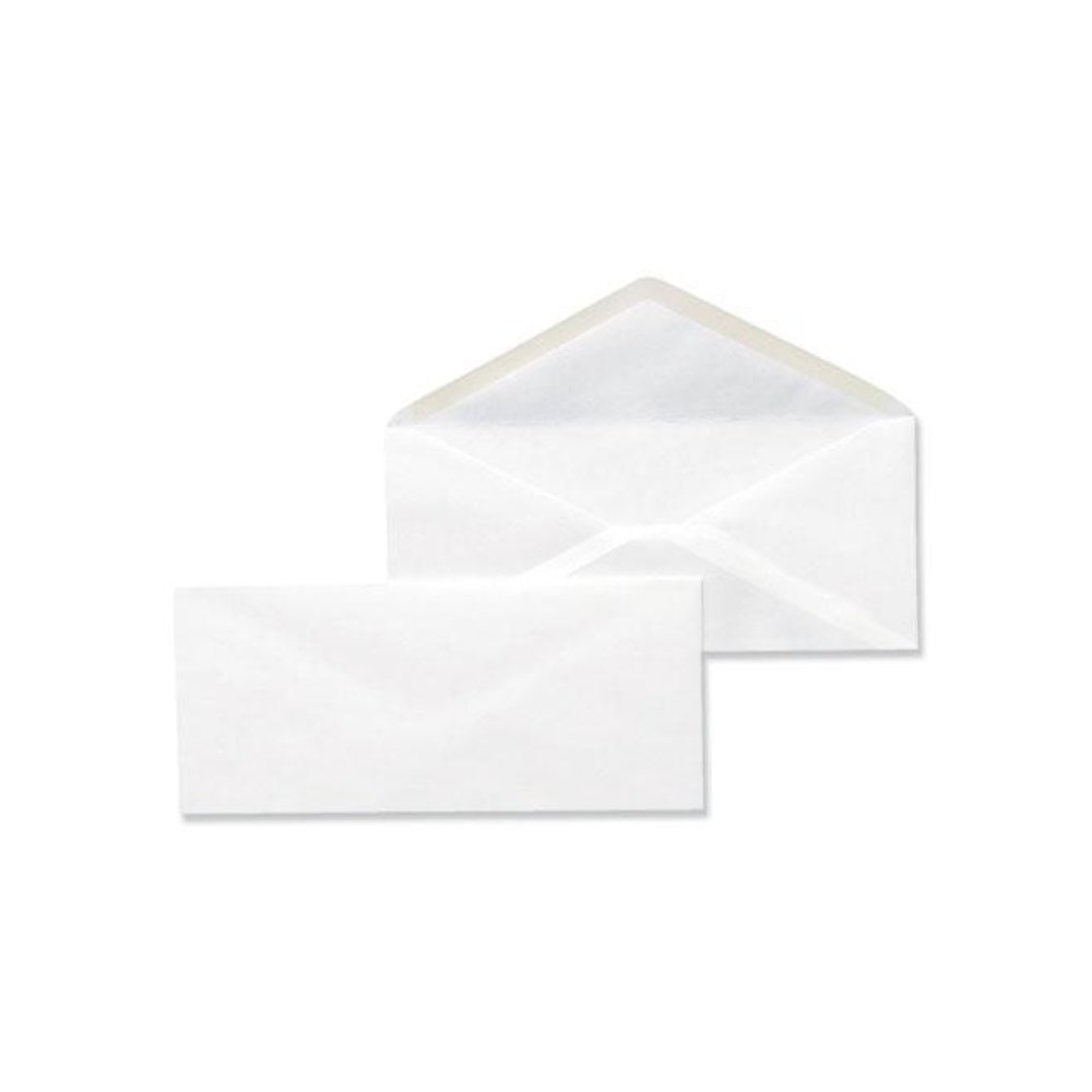 Open-Side Business Envelope, #10, Monarch Flap, Gummed Closure, 4.13 x 9.5, White, 500/Box. Picture 1