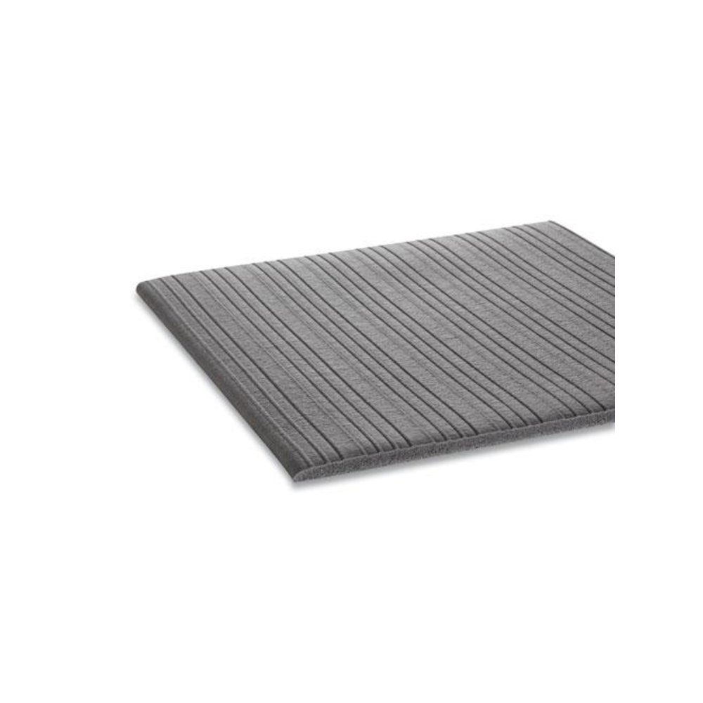 Ribbed Vinyl Anti-Fatigue Mat, Rectangular, Gray Ribbed Surface, 24" x 36". Picture 2