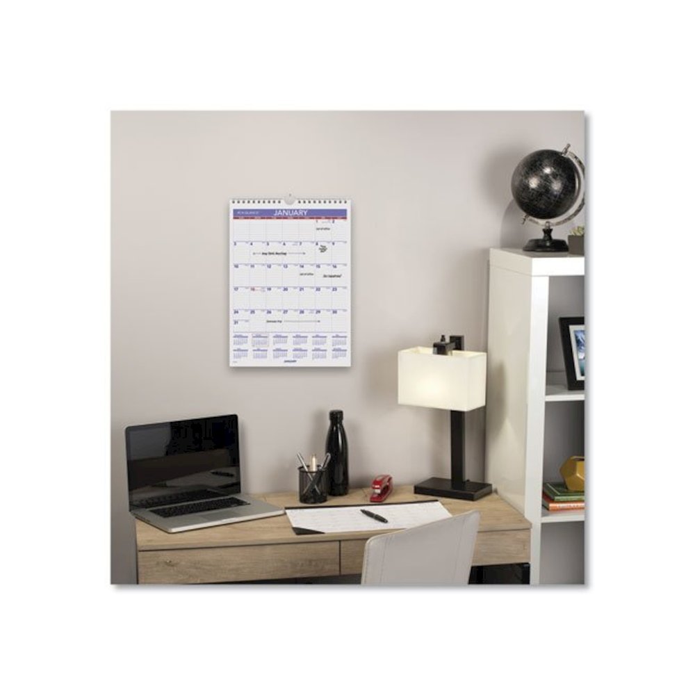 Monthly Wall Calendar with Ruled Daily Blocks, 8 x 11, White Sheets, 12-Month (Jan to Dec): 2026. Picture 4
