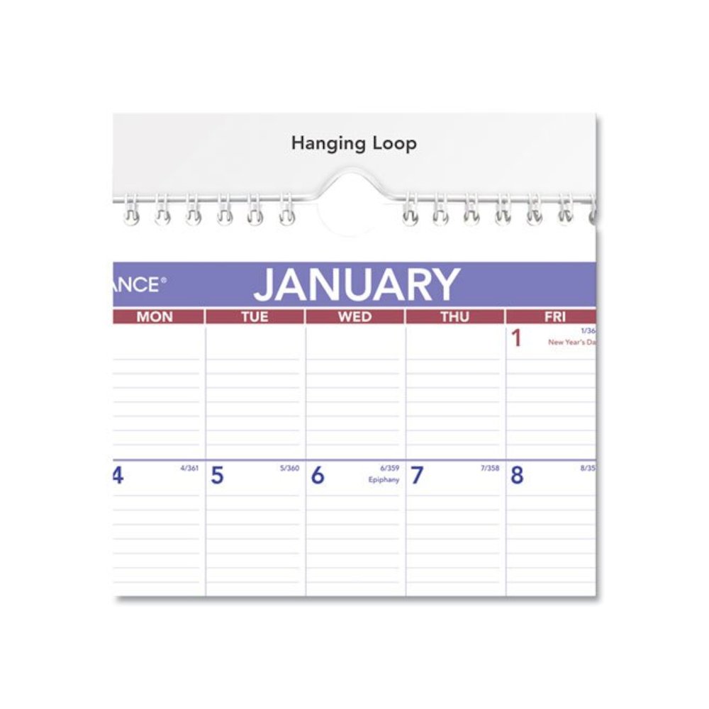 Monthly Wall Calendar with Ruled Daily Blocks, 8 x 11, White Sheets, 12-Month (Jan to Dec): 2026. Picture 3