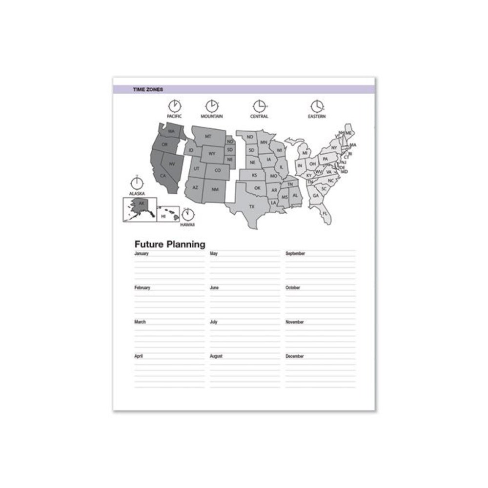 Recycled Wild Flower Weekly/Monthly Planner, Wild Flowers Artwork, 9 x 7, Gray/White/Purple Cover, 12-Month (Jan-Dec): 2026. Picture 9