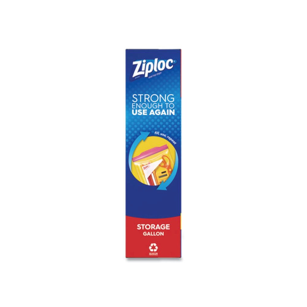 Double Zipper Storage Bags, Triple System Seal, Gallon, 10.56" x 10.75", Clear, 38/Box. Picture 3