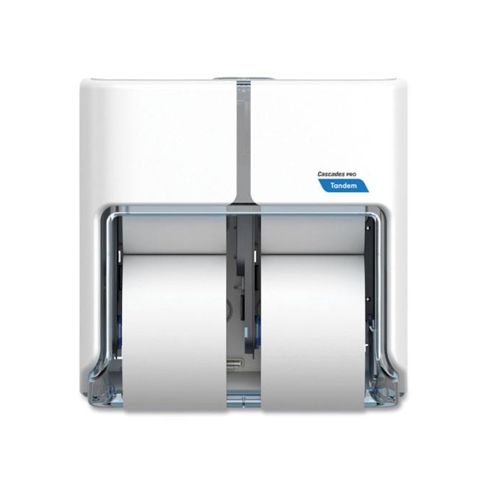 Tandem No Touch High Capacity Bath Tissue Dispenser, 12.6 x 6.6 x 12, White. Picture 1