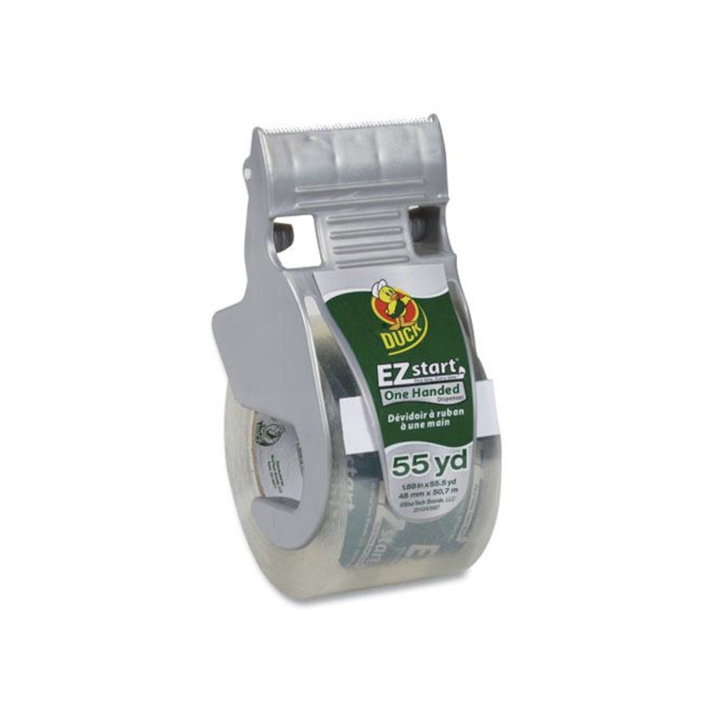 EZ Start Premium Packaging Tape with Dispenser, 1.5" Core, 1.88" x 55.5 yds, Clear. Picture 1