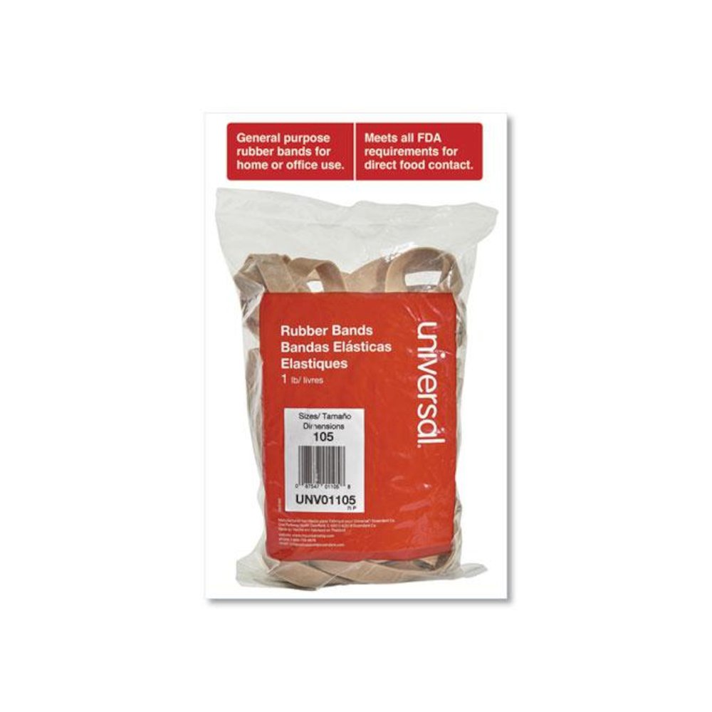 Rubber Bands, Size 105, 0.06" Gauge, Beige, 1 lb Box, 55/Pack. Picture 3