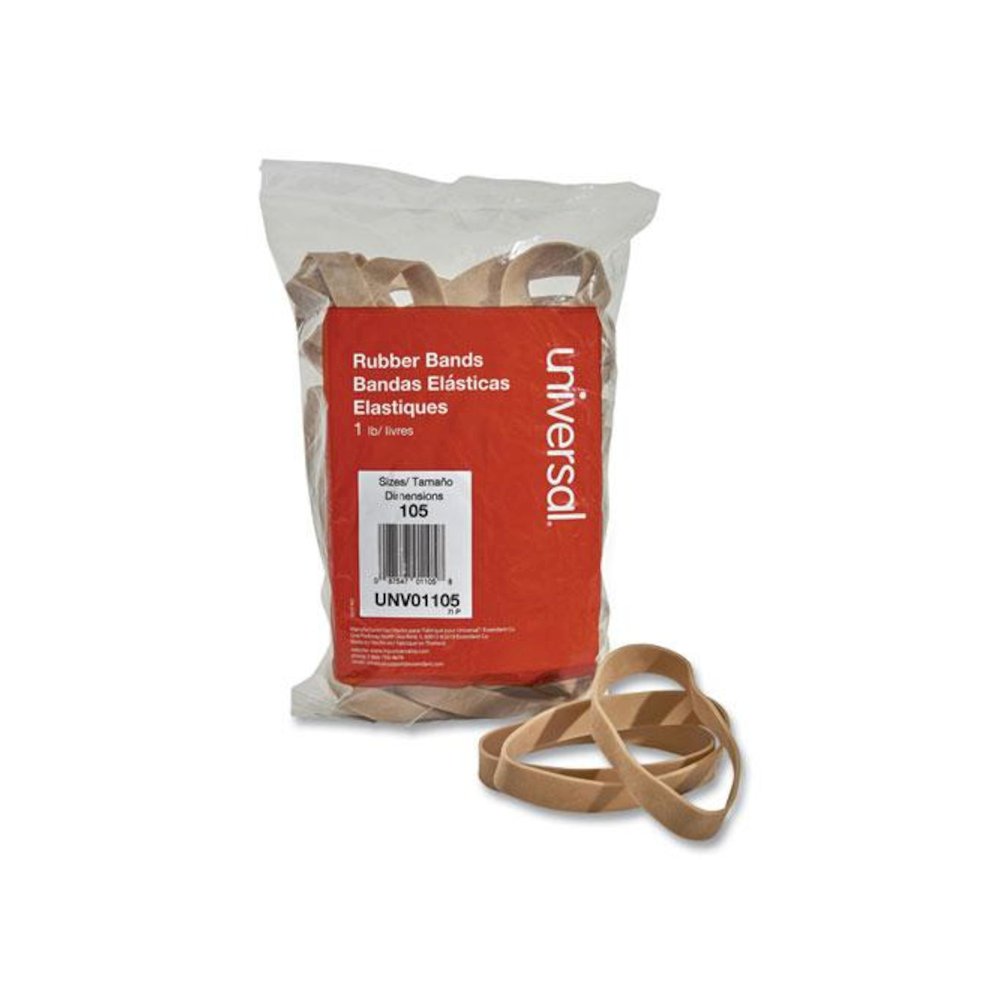 Rubber Bands, Size 105, 0.06" Gauge, Beige, 1 lb Box, 55/Pack. Picture 1