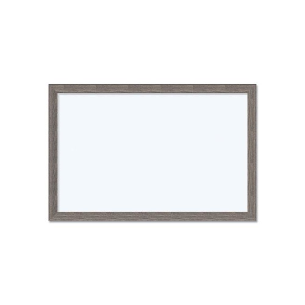 Magnetic Dry Erase Board with Rustic Frame, 36" x 24" (Actual Size: 35" x 23"), White Surface, Brown Wood Frame. Picture 1