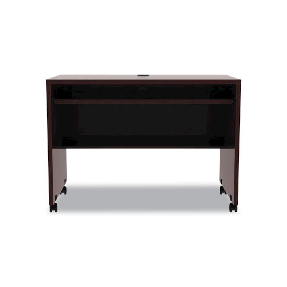 Alera Valencia Series Mobile Workstation Desk, 41.38" x 23.63" x 30", Mahogany. Picture 3