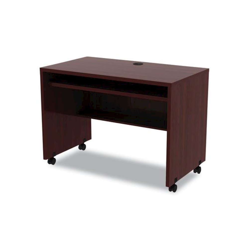Alera Valencia Series Mobile Workstation Desk, 41.38" x 23.63" x 30", Mahogany. Picture 4