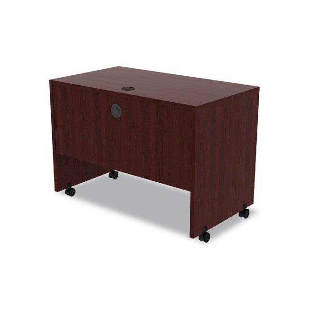 Alera Valencia Series Mobile Workstation Desk, 41.38" x 23.63" x 30", Mahogany. Picture 2