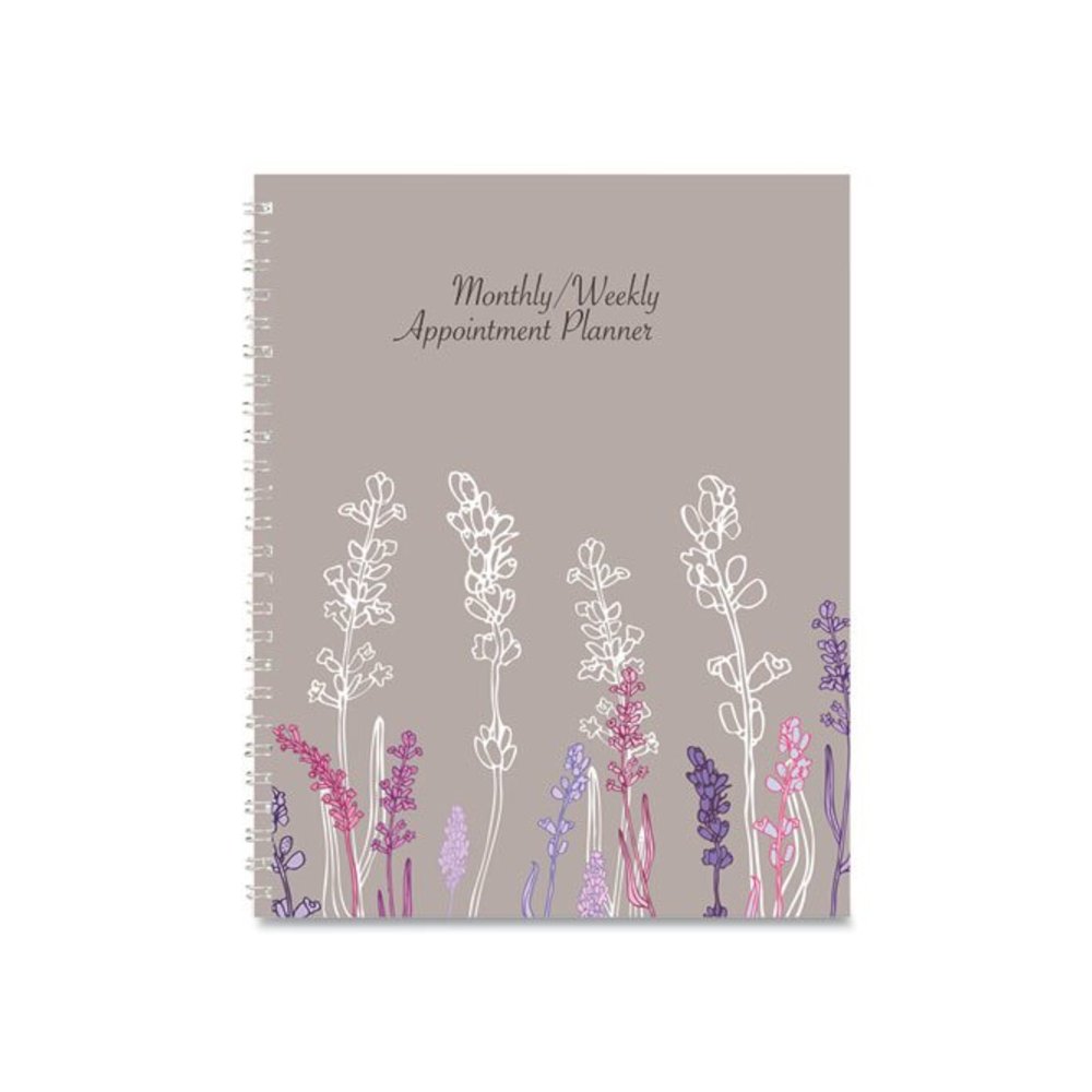 Recycled Wild Flower Weekly/Monthly Planner, Wild Flowers Artwork, 9 x 7, Gray/White/Purple Cover, 12-Month (Jan-Dec): 2026. Picture 10