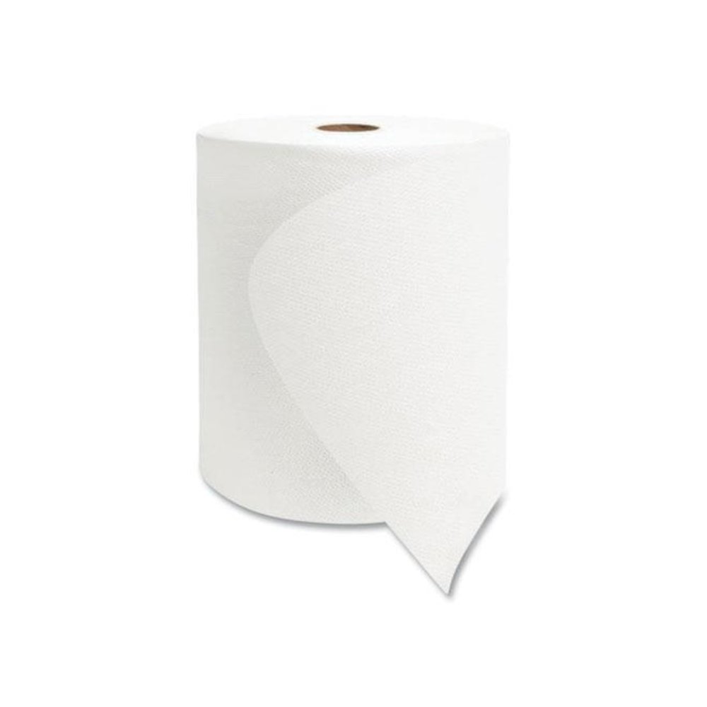Valay Universal TAD Roll Towels, 1-Ply, 8 x 600 ft, White, 6 Rolls/Carton. Picture 1