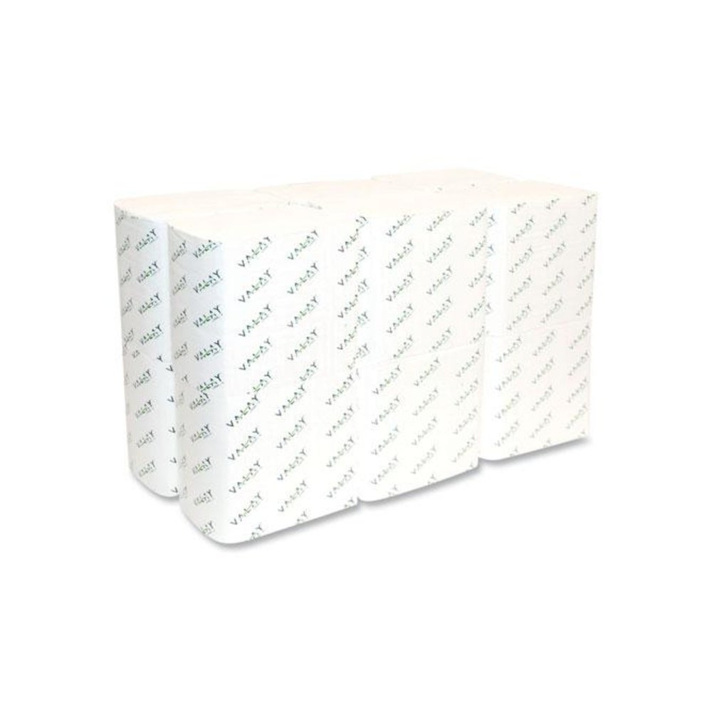 Valay Interfolded Napkins, 2-Ply, 6.5 x 8.25, White, 500/Pack, 12 Packs/Carton. Picture 5
