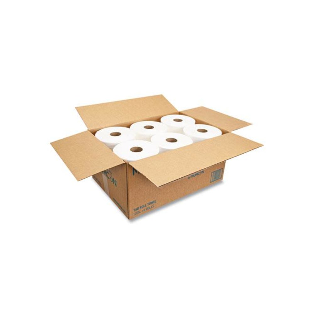 10 Inch TAD Roll Towels, 1-Ply, 10" x 500 ft, White, 6 Rolls/Carton. Picture 3