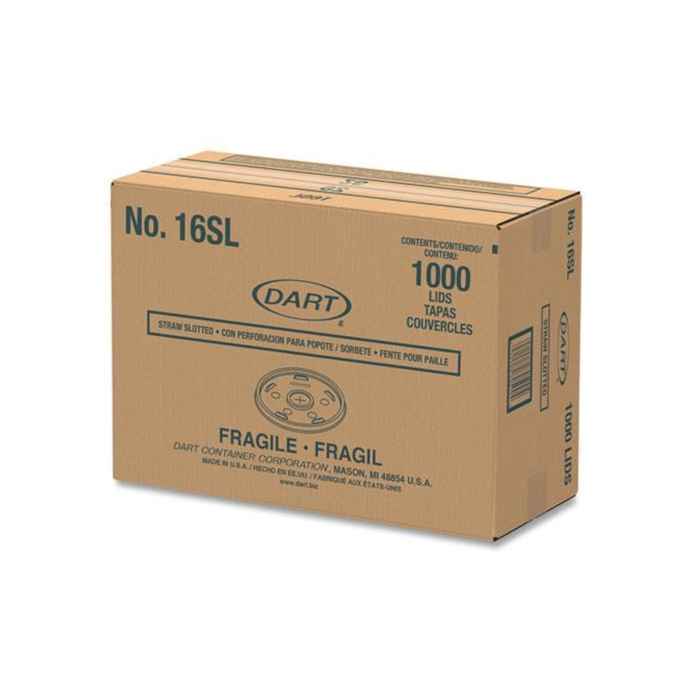 Plastic Lids, Straw-Slot Lid, Fits 12 oz to 24 oz Hot/Cold Foam Cups, Translucent, 100/Pack, 10 Packs/Carton. Picture 4