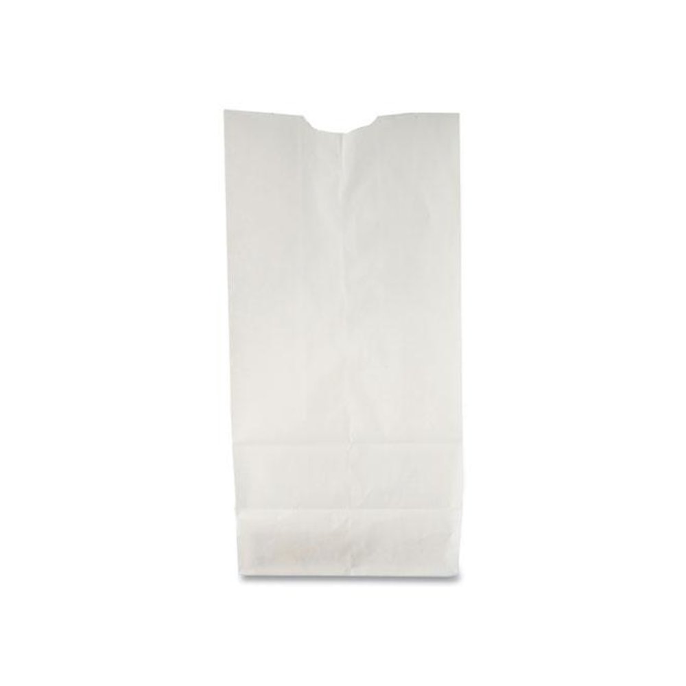 Grocery Paper Bags, 6# Size, 35# Basis Weight, 5.88" x 3.63" x 11", White, 500/Bundle. Picture 1
