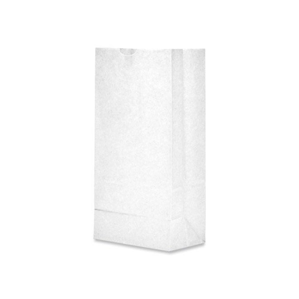 Grocery Paper Bags, 8# Size, 35# Basis Weight, 6" x 3.88" x 12.5", White, 500/Bundle. Picture 2