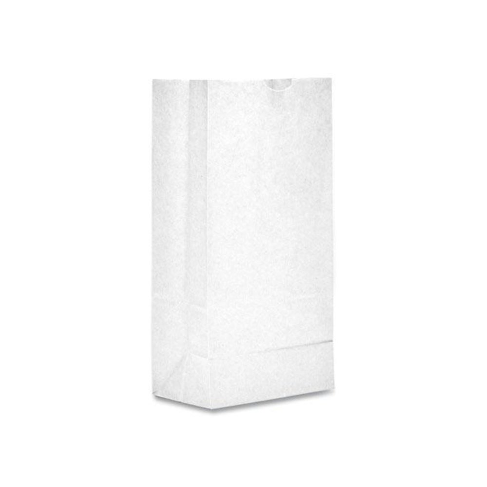 Grocery Paper Bags, 8# Size, 35# Basis Weight, 6" x 3.88" x 12.5", White, 500/Bundle. Picture 3