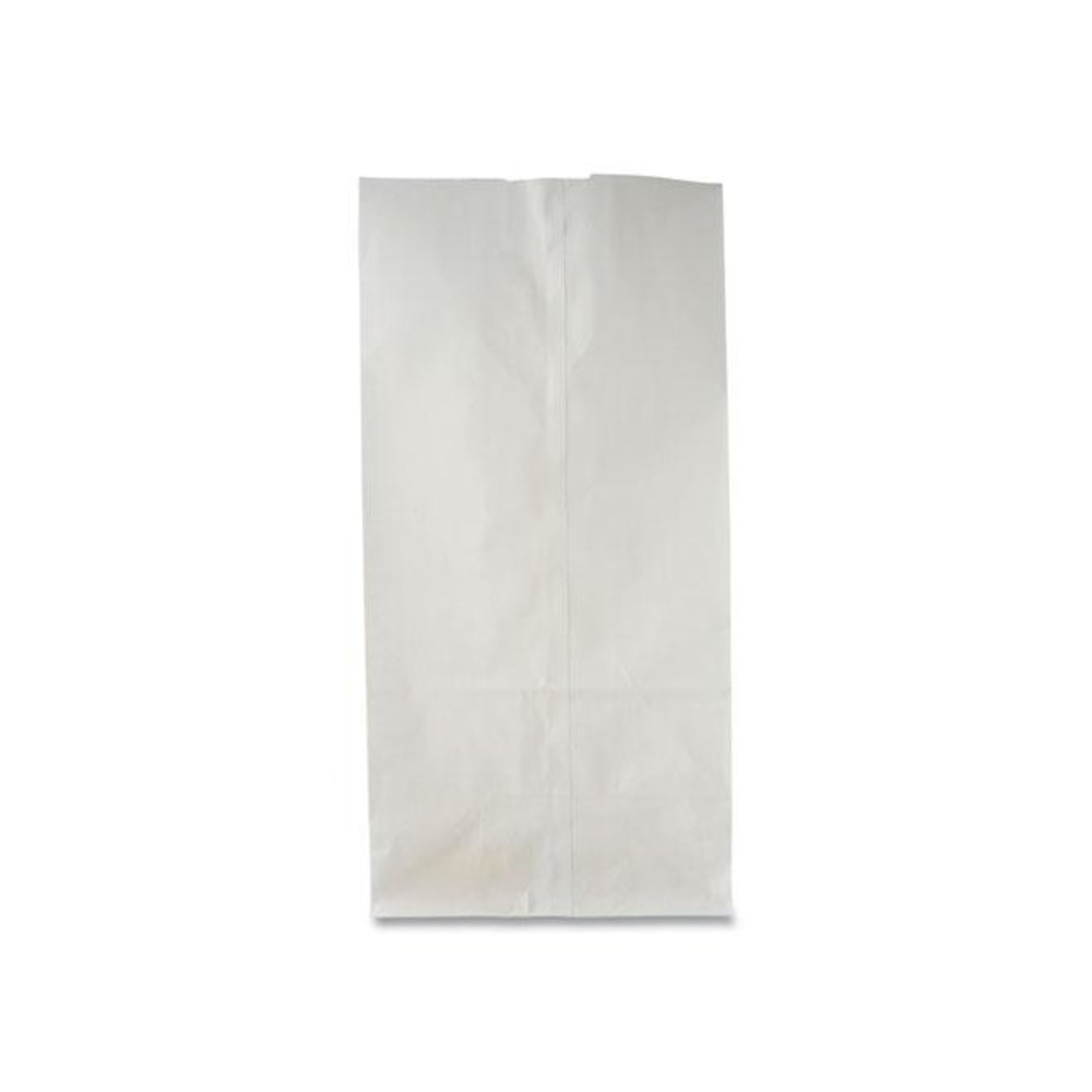 Grocery Paper Bags, 10# Size, 35# Basis Weight, 7" x 4.38" x 13.75", White, 500/Bundle. Picture 4
