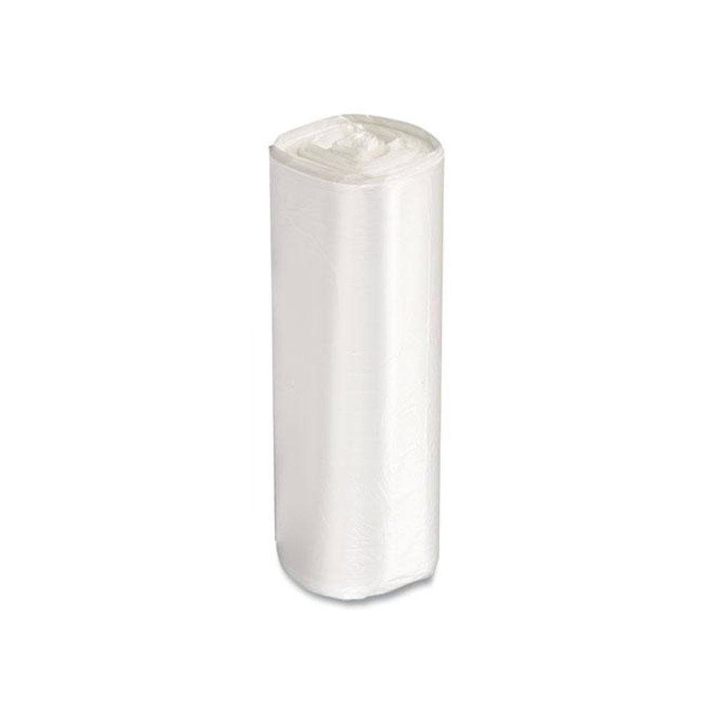 High-Density Commercial Can Liner Value Pack, 60 gal, 19 mic, 38" x 58", Clear, Interleaved Roll, 25 Bags/Roll, 6 Rolls/CT. Picture 4