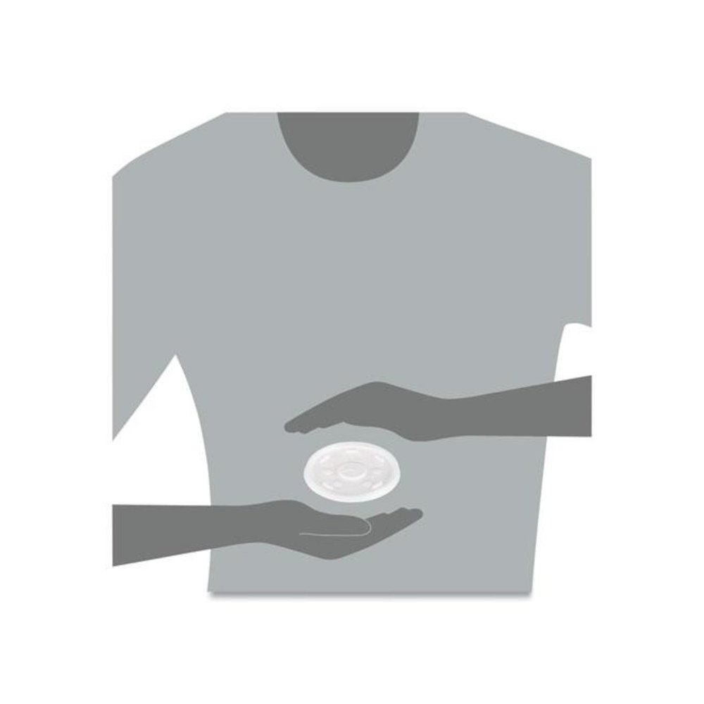 Plastic Lids, Straw-Slot Lid, Fits 12 oz to 24 oz Hot/Cold Foam Cups, Translucent, 100/Pack, 10 Packs/Carton. Picture 6