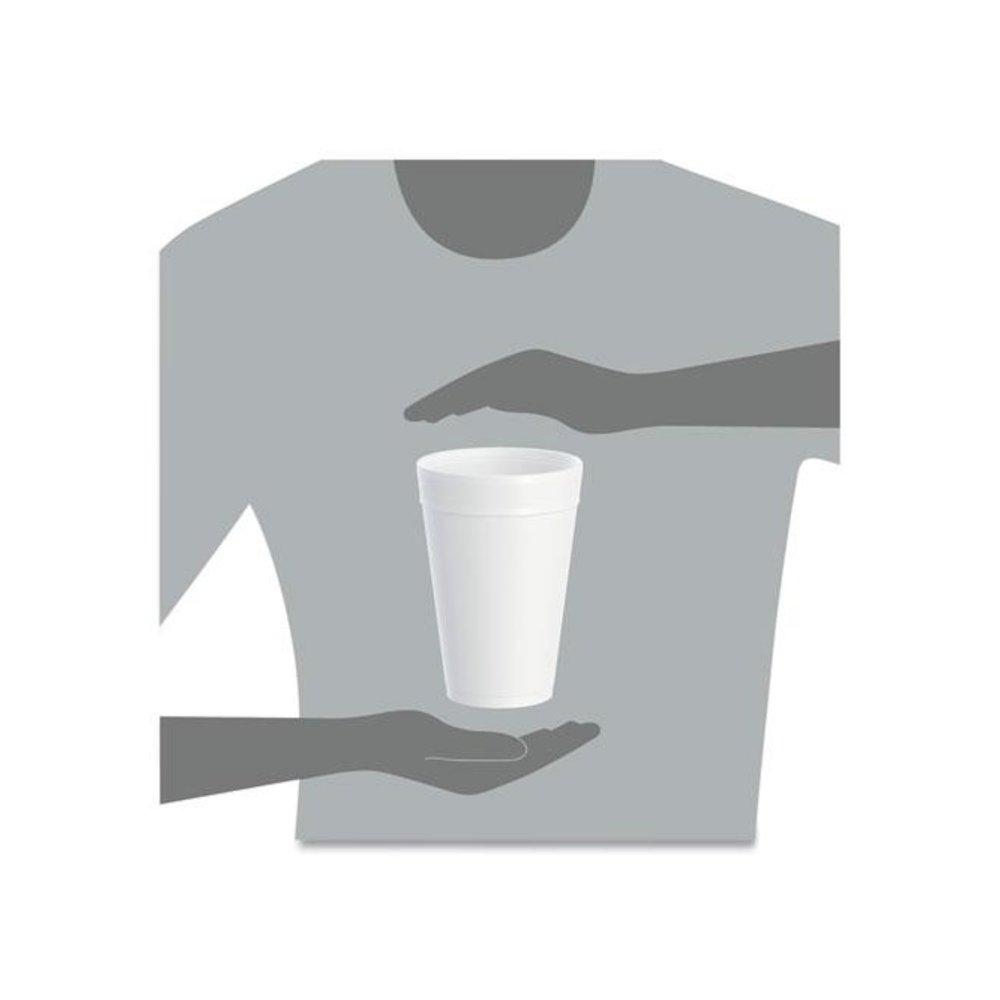 Foam Drink Cups, 32 oz., White, 25/Bag, 20 Bags/Carton. Picture 5