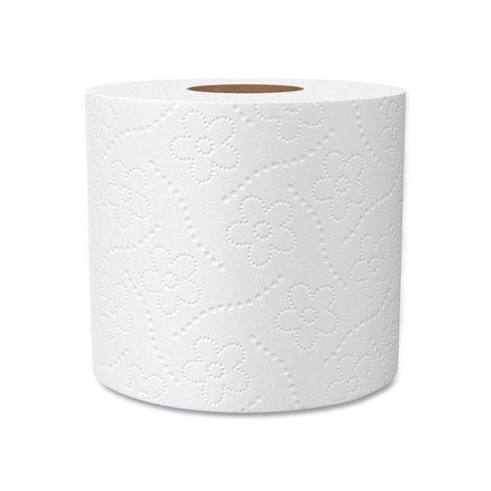 100% Recycled Bathroom Tissue,  Individually Wrapped Rolls, Septic Safe, 2-Ply, White, 500 Sheets/Roll, 60 Rolls/Carton. Picture 2