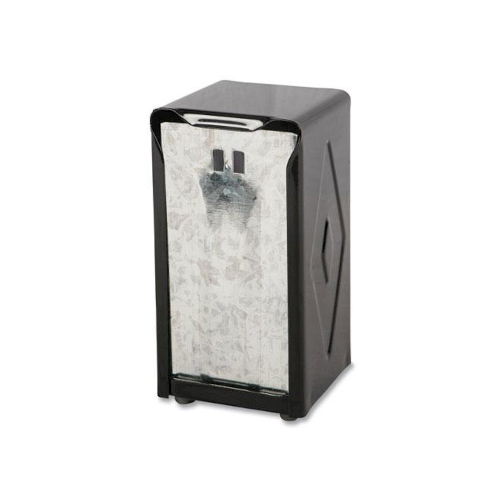 Tabletop Napkin Dispenser, Tall Fold, 3.75 x 4 x 7.5, Black. Picture 2
