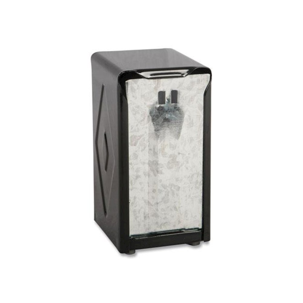 Tabletop Napkin Dispenser, Tall Fold, 3.75 x 4 x 7.5, Black. Picture 3