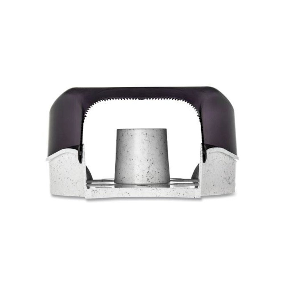 Single 9" Jumbo Bath Tissue Dispenser, Classic, 10.25 x 5.63 x 12, Transparent Black Pearl. Picture 4