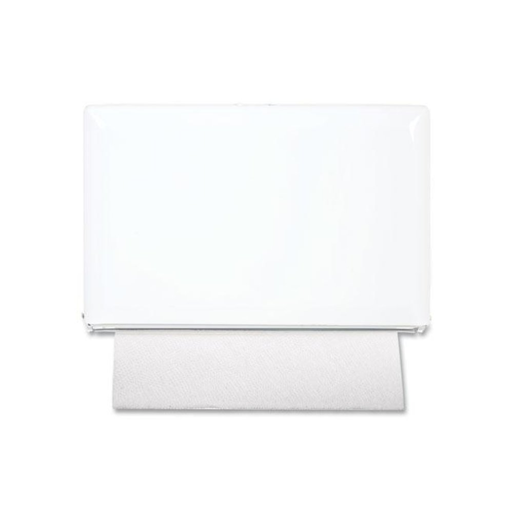Singlefold Paper Towel Dispenser, 10.75 x 6 x 7.5, White. Picture 1