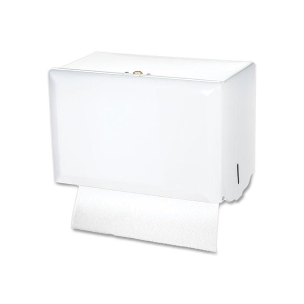 Singlefold Paper Towel Dispenser, 10.75 x 6 x 7.5, White. Picture 2