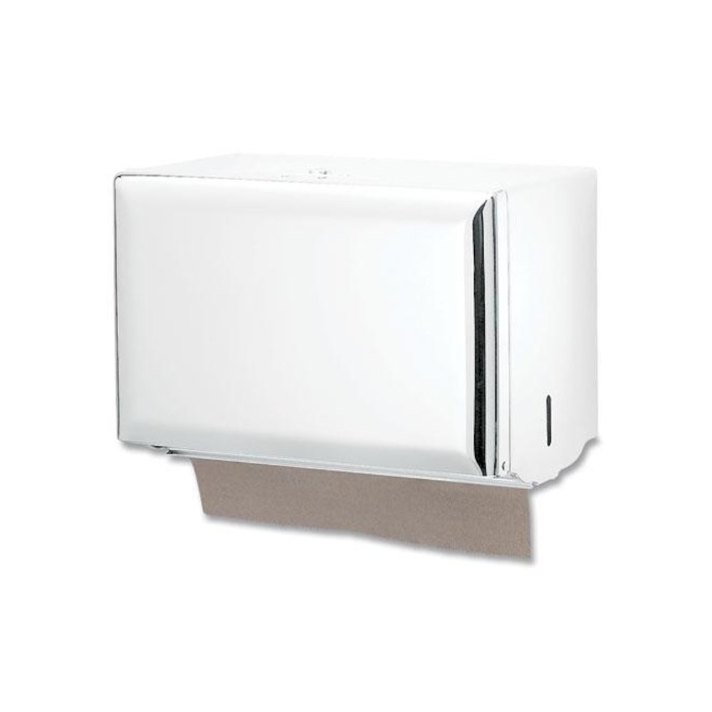 Singlefold Paper Towel Dispenser, 10.75 x 6 x 7.5, White. Picture 3