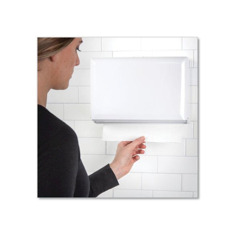 Singlefold Paper Towel Dispenser, 10.75 x 6 x 7.5, White. Picture 6