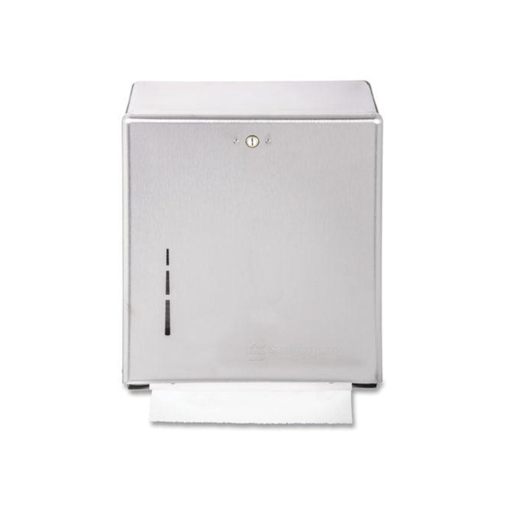 C-Fold/Multifold Towel Dispenser, 11.38 x 4 x 14.75, Stainless Steel. Picture 1