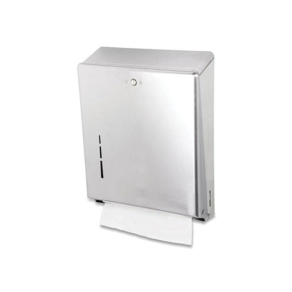 C-Fold/Multifold Towel Dispenser, 11.38 x 4 x 14.75, Stainless Steel. Picture 3