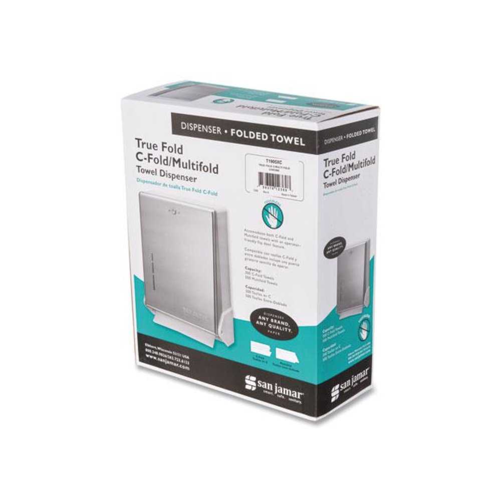True Fold C-Fold/Multifold Paper Towel Dispenser, 11.63 x 5 x 14.5, Chrome. Picture 4