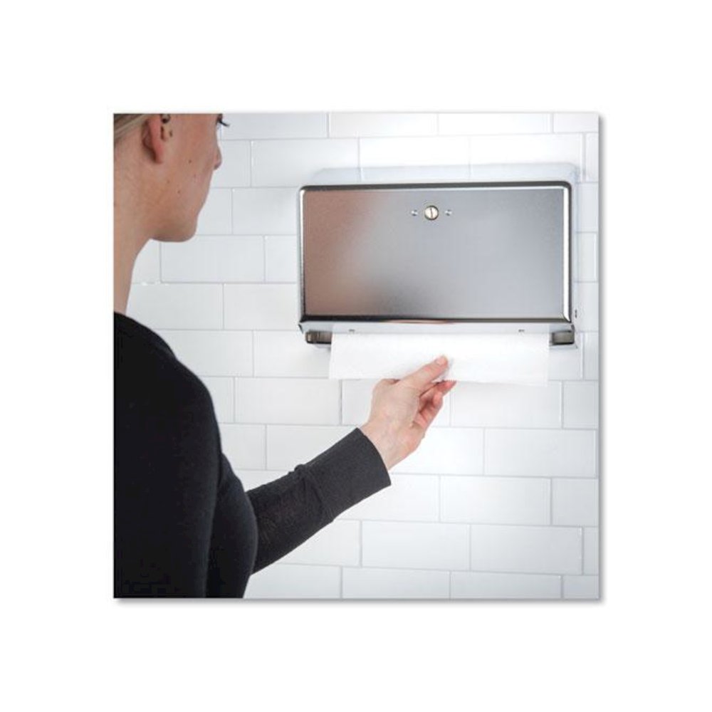 Mini C-Fold/Multifold Towel Dispenser, 11.13 x 3.88 x 7.88, Chrome. Picture 4