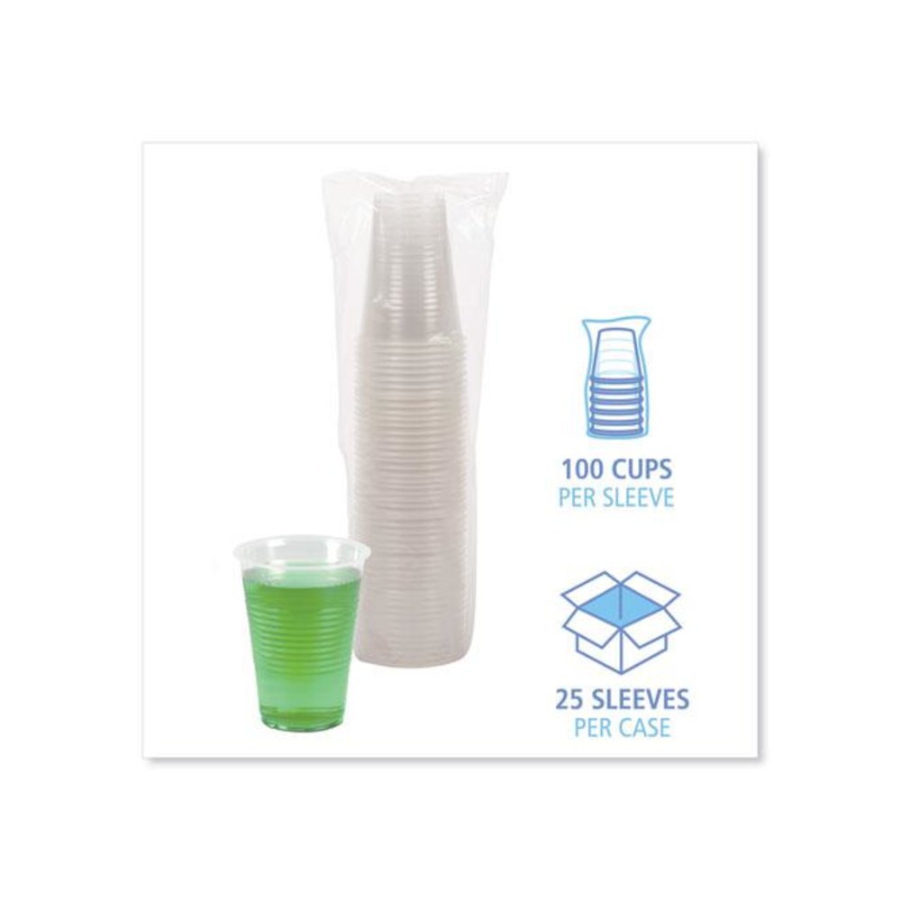 Translucent Plastic Cold Cups, 14 oz, 50/Sleeve, 20 Sleeves/Carton. Picture 4
