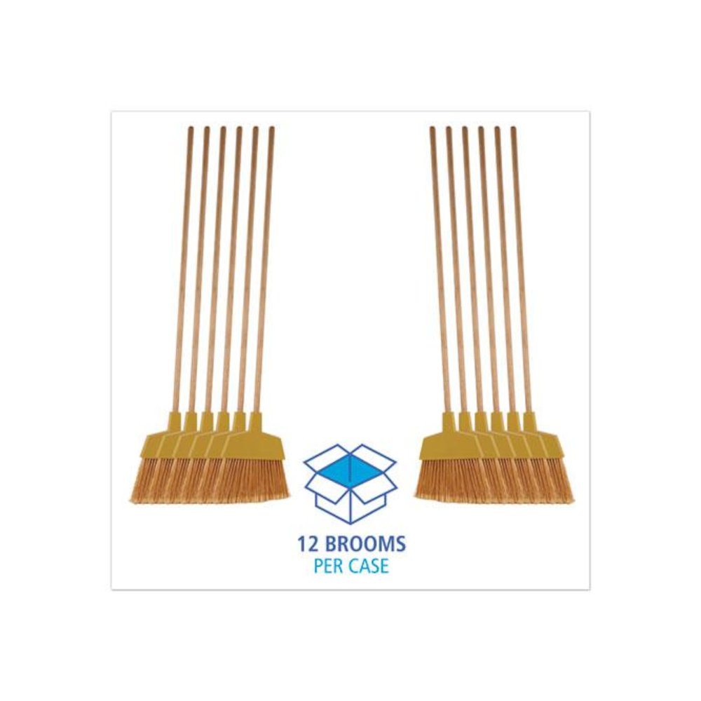 Angler Broom, 53" Length, Yellow, 12/Carton. Picture 2
