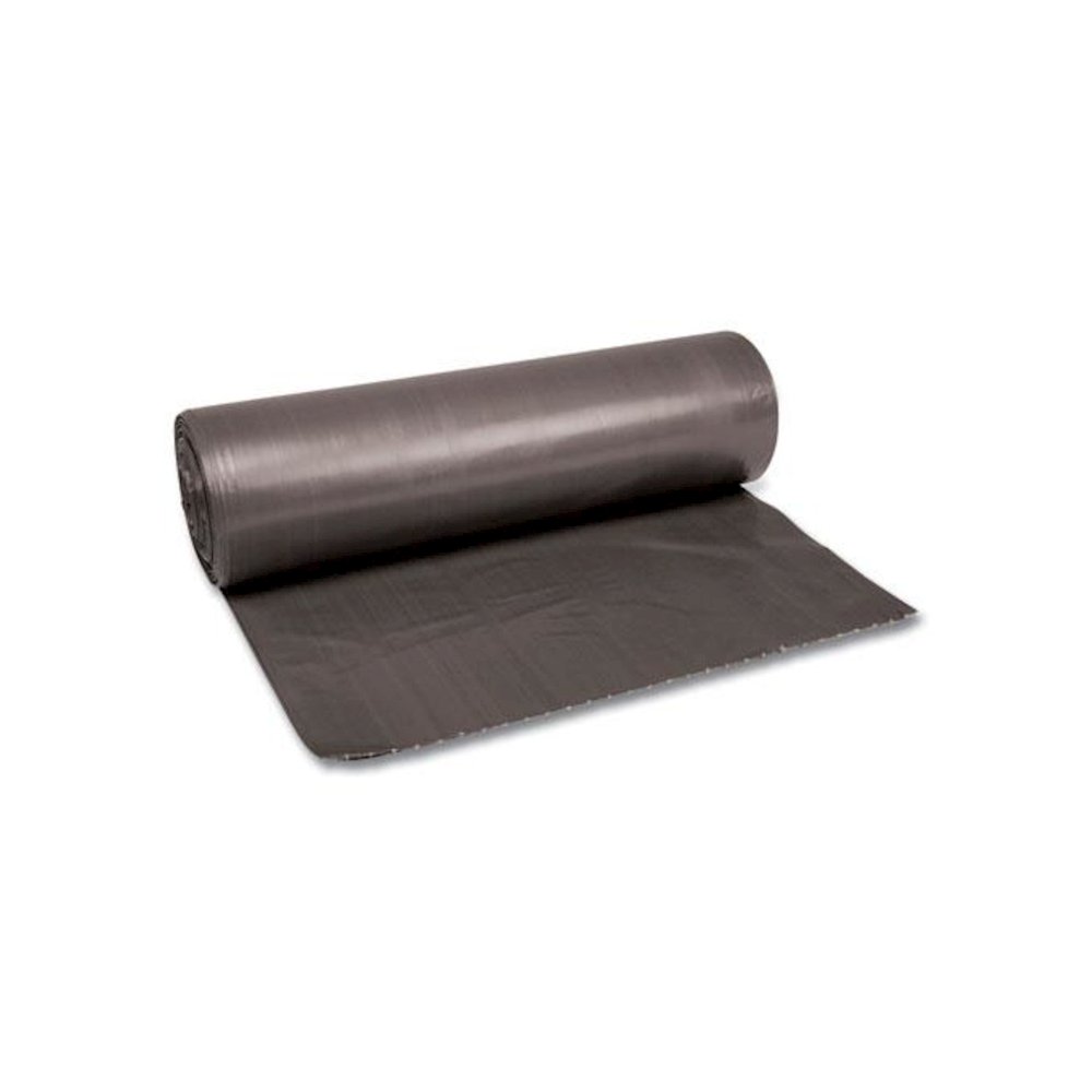 Low-Density Waste Can Liners, 56 gal, 1.1 mil, 43" x 47", Gray, Perforated Roll, 20 Bags/Roll, 5 Rolls/Carton. Picture 1