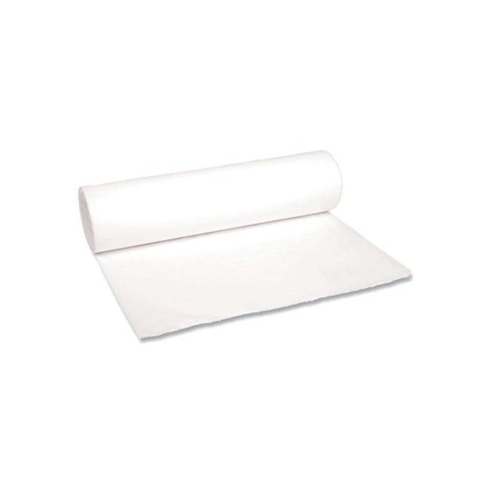 Low-Density Waste Can Liners, 56 gal, 0.6 mil, 43" x 47", White, Perforated Roll, 25 Bags/Roll, 4 Rolls/Carton. Picture 1