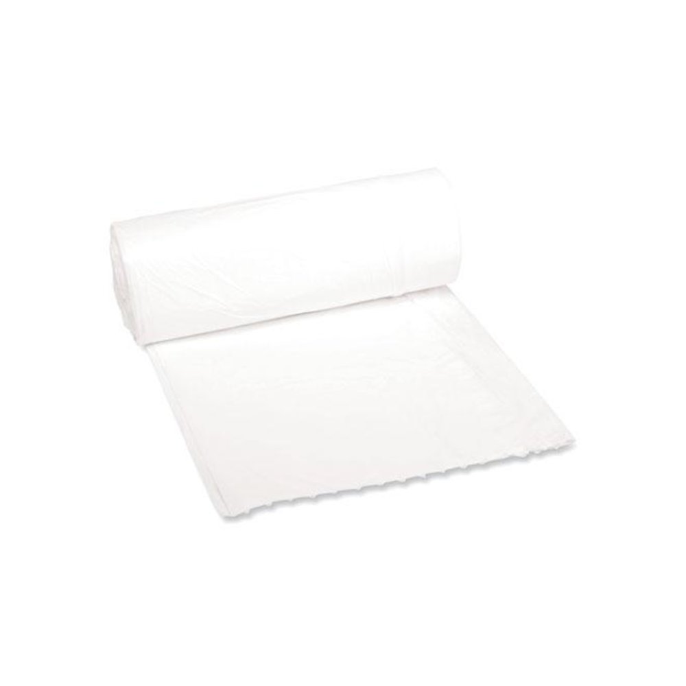 Low-Density Waste Can Liners, 16 gal, 0.4 mil, 24" x 32", White, Perforated Roll, 25 Bags/Roll, 20 Rolls/Carton. Picture 1