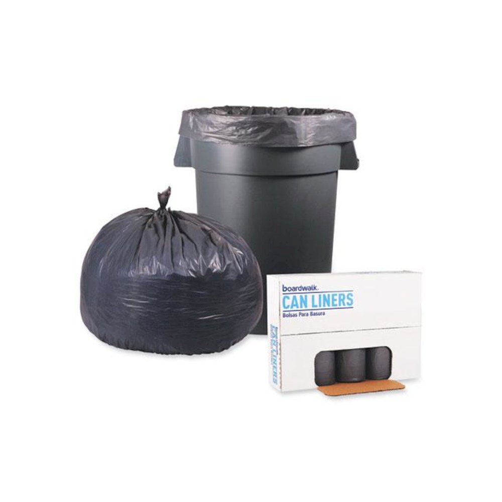 Low-Density Waste Can Liners, 60 gal, 0.95 mil, 38" x 58", Gray, Perforated Roll, 25 Bags/Roll, 4 Rolls/Carton. Picture 4